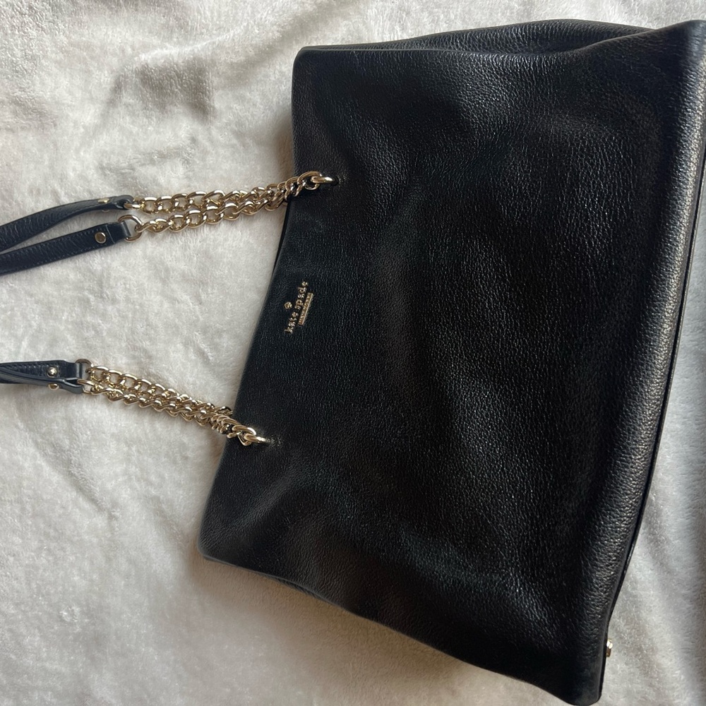 Kate Spade Black Leather Tote Bag